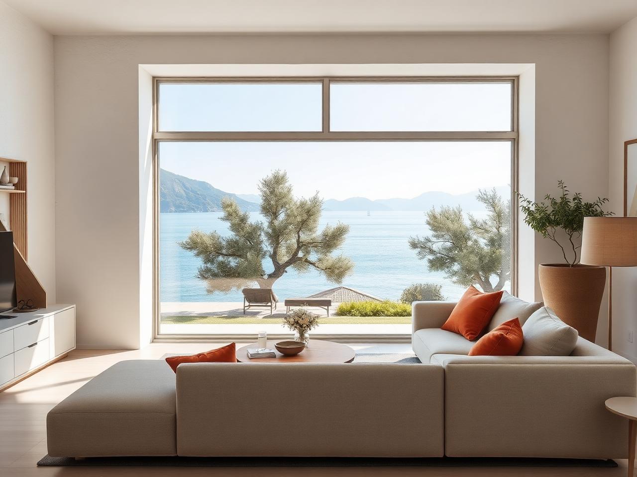 Interno con vista sul Lago di Garda